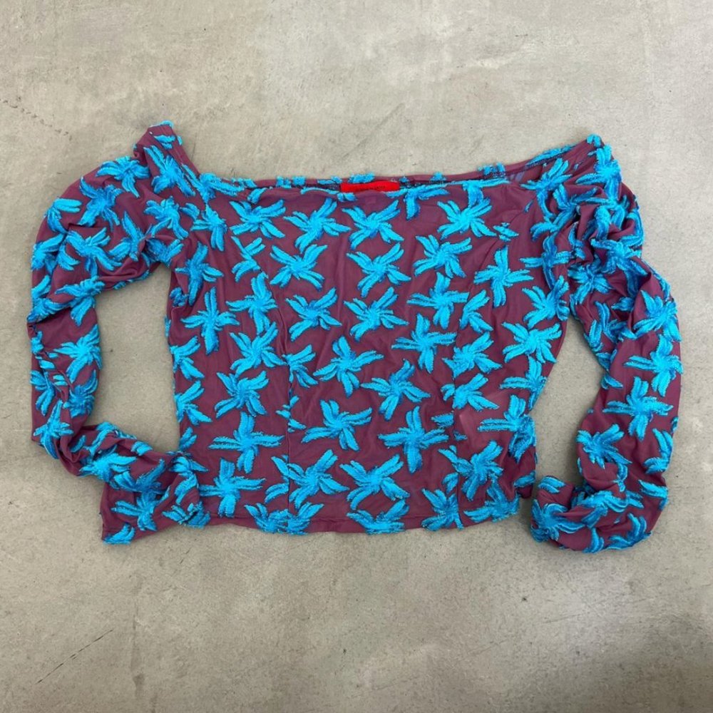 Eckhaus Latta Purple and Blue Top